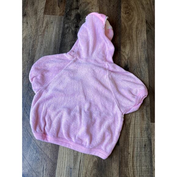Vintage Carters Pink Girl Duck Terry Cloth Hooded Top 24 mo - Picture 7 of 9